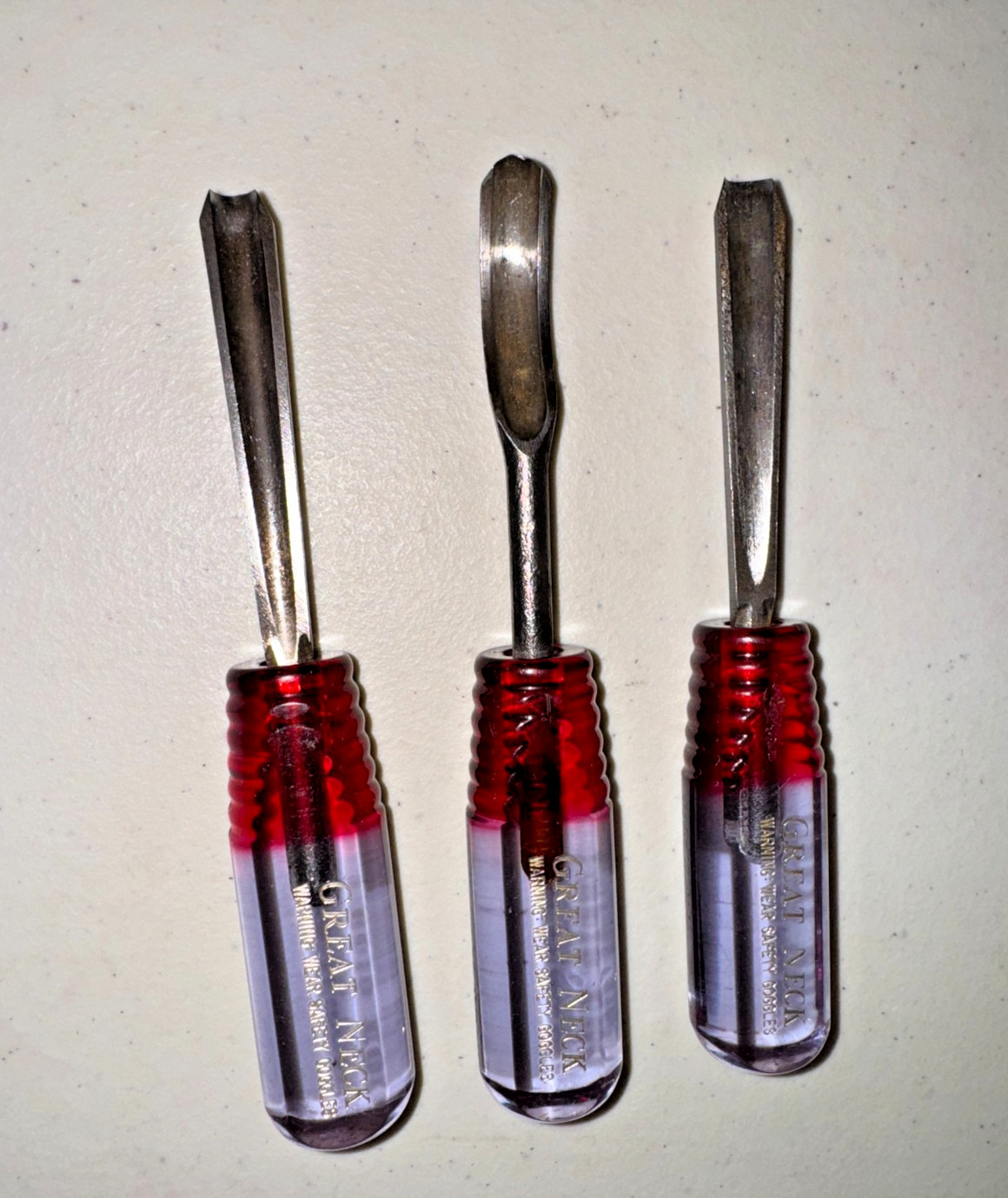 Buck Bros./Great Neck 3-Piece WOOD CARVING TOOLS USA