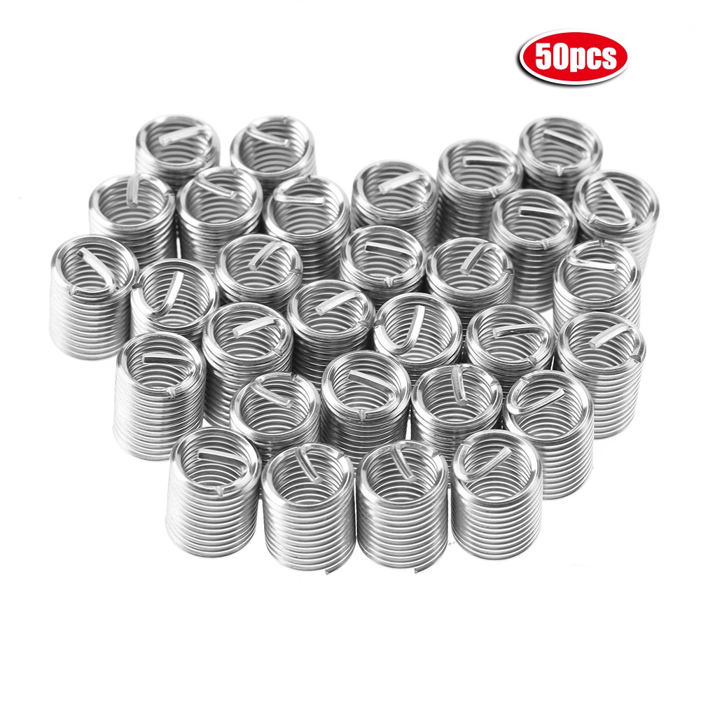 50pcs M10 Stainless Steel SS304 Coiled Wire Helical Screw Thread Inserts New