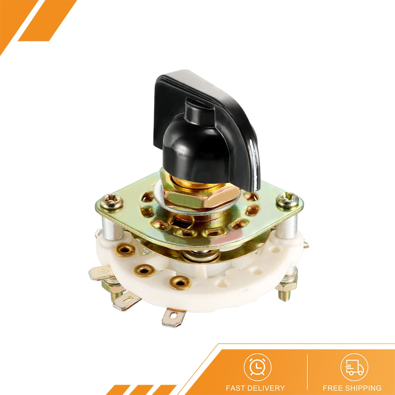 1P8T 1 Pole 8Position 1 Deck Band Channel Rotary Switch Selector with Knobs