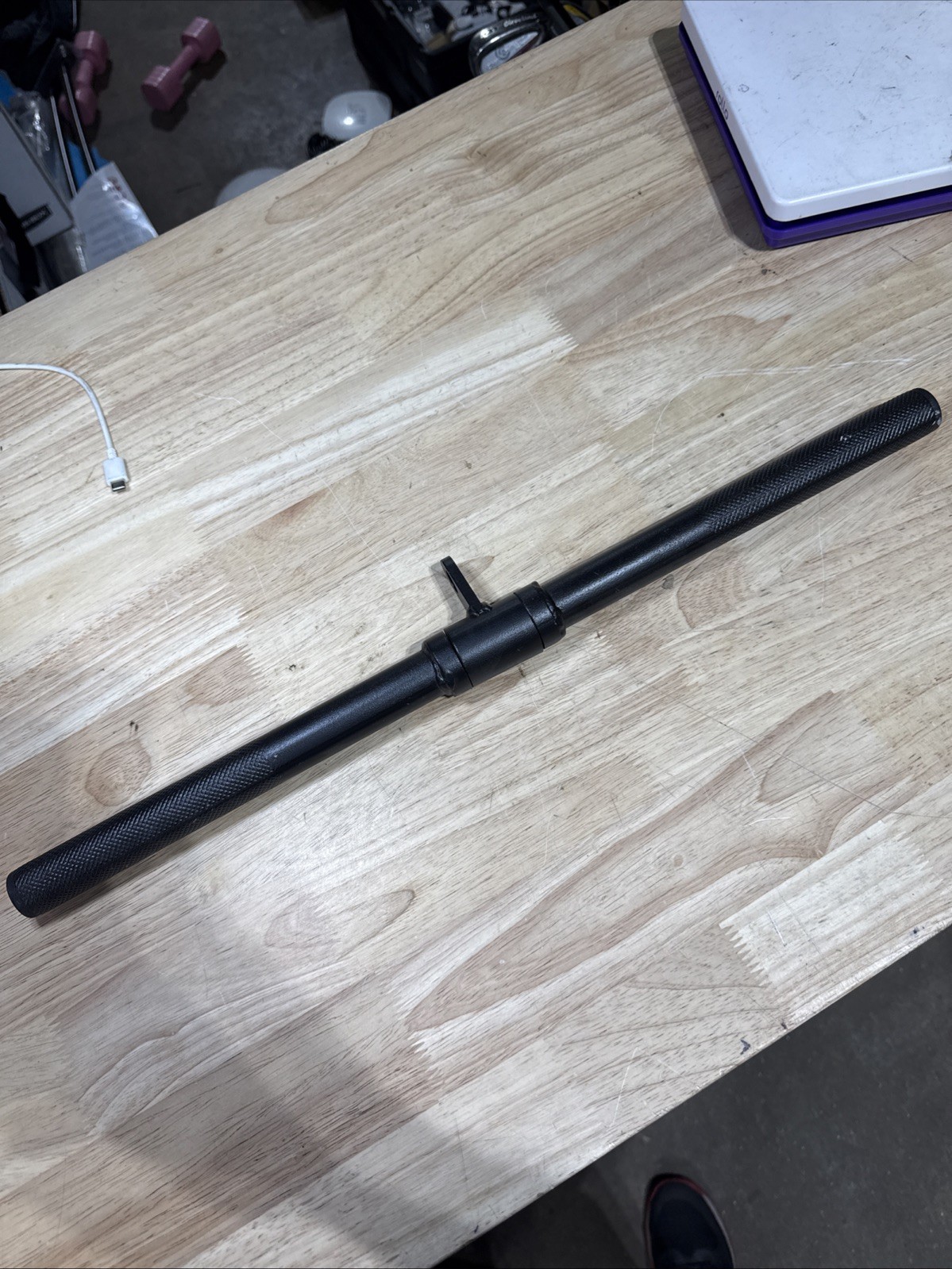 Cable Attachment Tricep Pushdown Short Straight Bar New READ