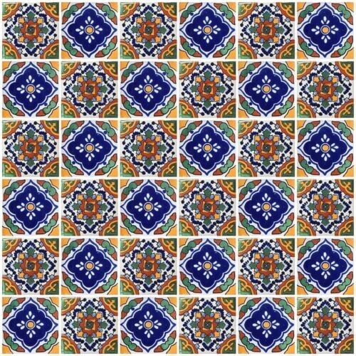 40 PCS Talavera 6X6 Handmade Ceramic Tile Mexican 504