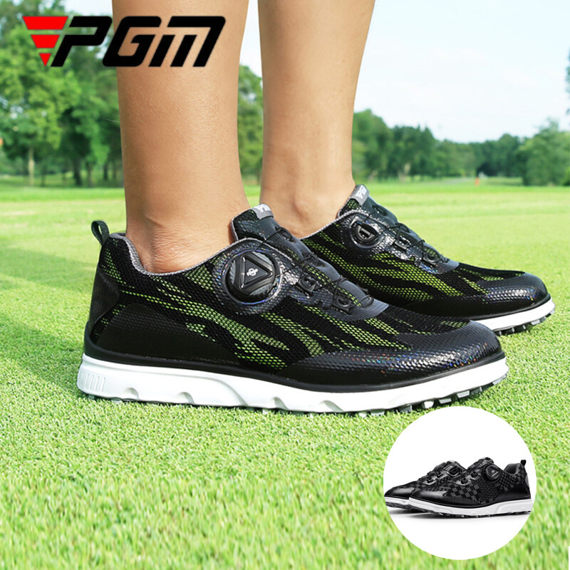 PGM Men Quick Lacing Shoes Ultra-light Non-skid Golf Sneakers Breathable Trainer
