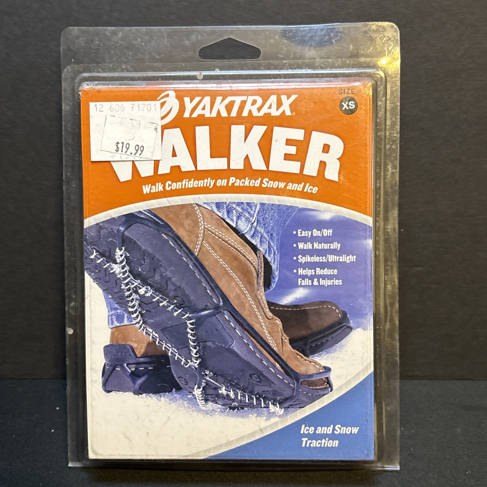 Yaktrax Walker Traction • Size XS • Snow & Ice Spikeless Grips • New Open Box
