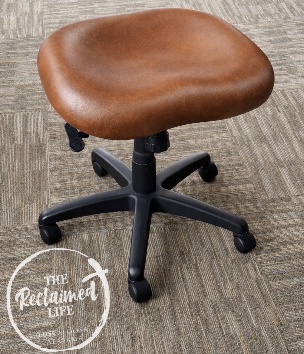Photography Studio  Rolling Stool On Casters, Height Adjustable Saddle Seat