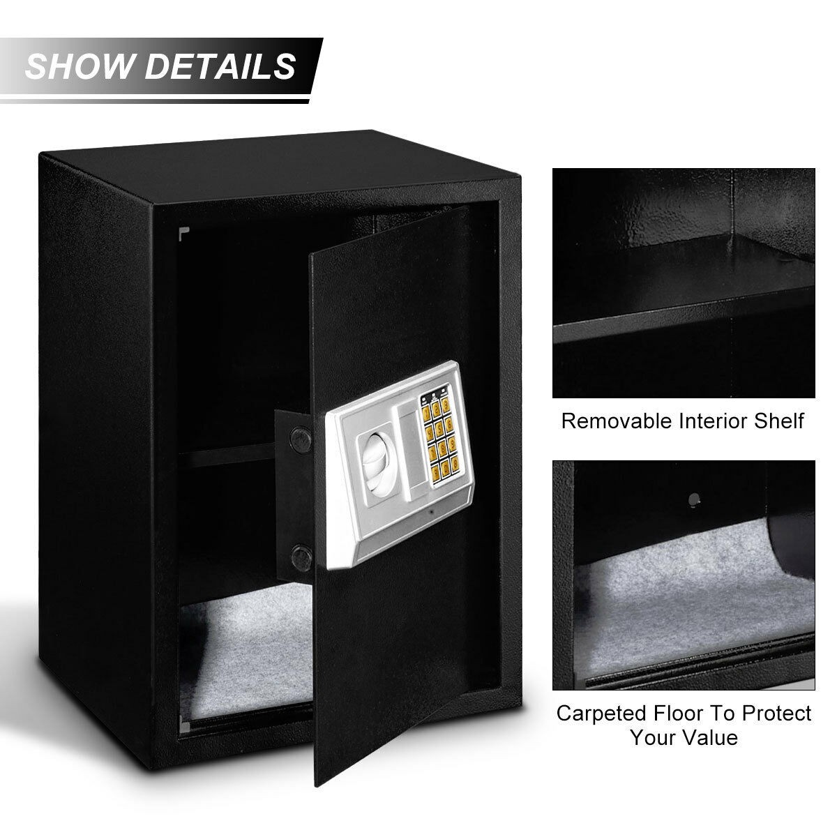Safeplus Large Digital Electronic Safe Box Keypad Lock High Security Home