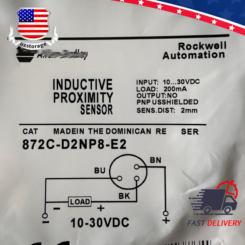 Proximity Sensor Switch 872CD2NP8E2 For Allen Bradley 872C-D2NP8-E2 2mm 10-30VDC