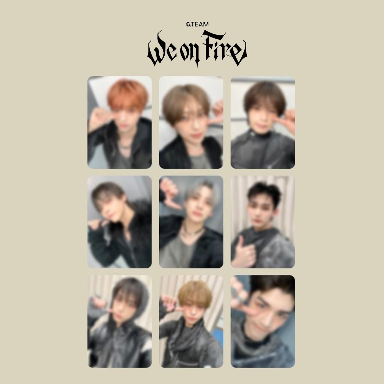 [Presale] &TEAM 3rd EP Album We on Fire OliveYoung Event Photocard POB