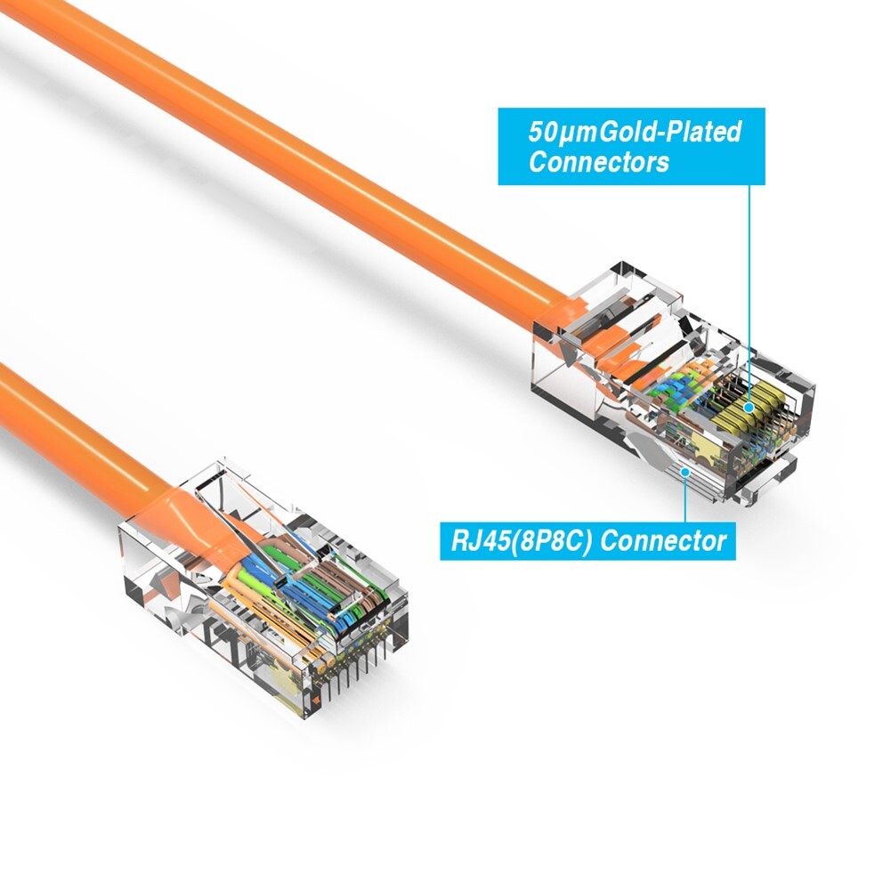 3FT Cat6 RJ45 Ethernet LAN Network UTP Non-Boot Patch Cable Copper 24AWG Orange
