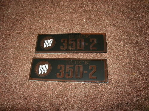 1968 69 1970 1971 1972 73 74 BUICK GS SKYLARK SPECIAL 350 2V VALVE COVER DECALS