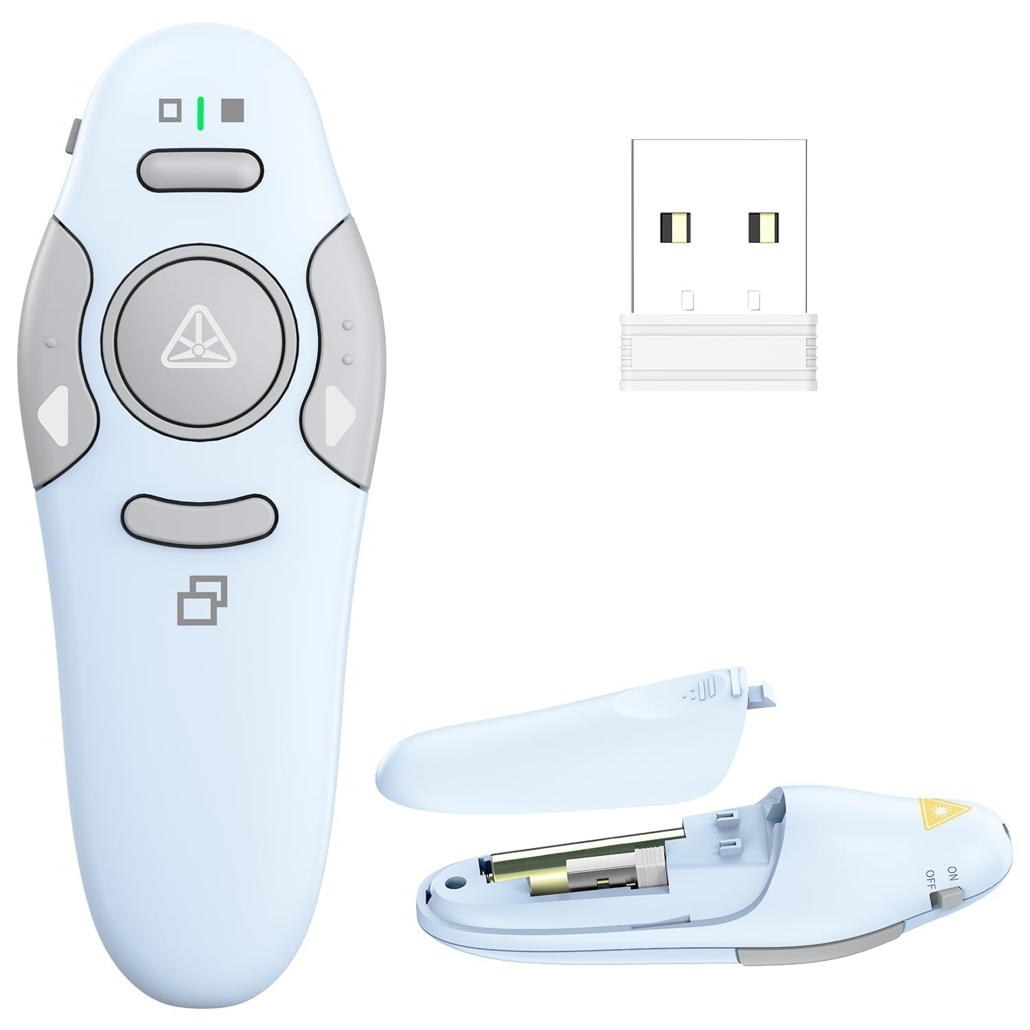Wireless Presentation Clicker Remote for PowerPoint PPT USB Blue