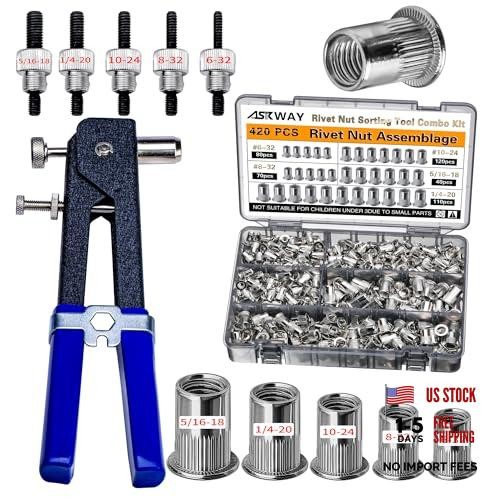 SAE Rivet Nut Tool 420pcs Imperial Carbon Steel Rivet Nut SAE Carbon Steel 420