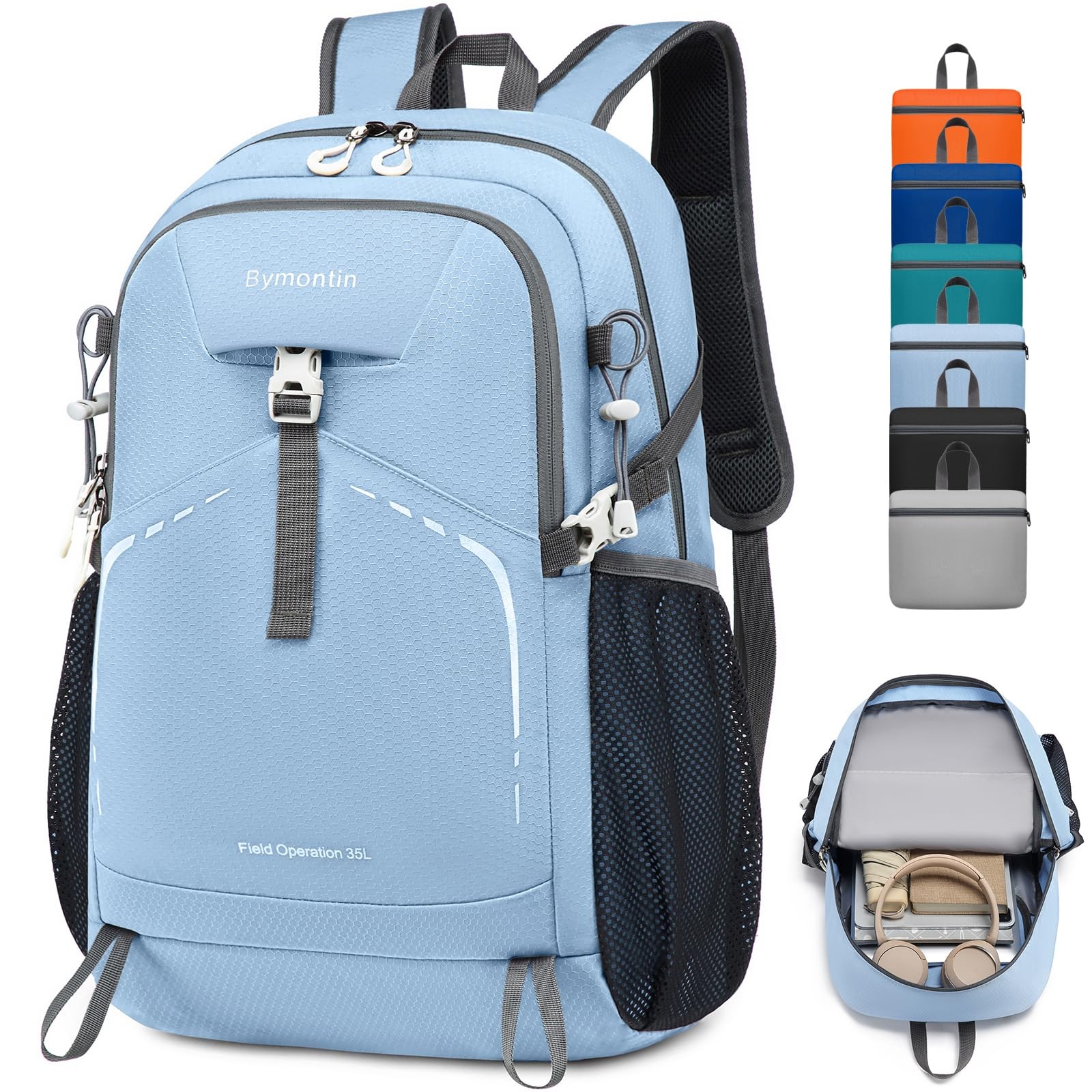 Bymontin 35L Lightweight Packable Backpack - Durable Foldable Daypack for Travel
