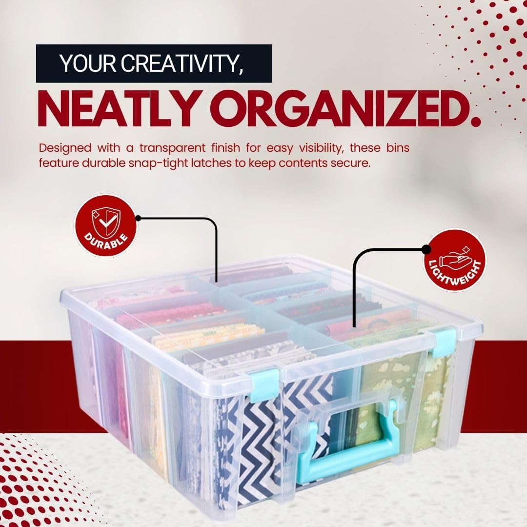 6990SA Super Satchel Double Deep Compartment Box - Art Storage with 8 Removable