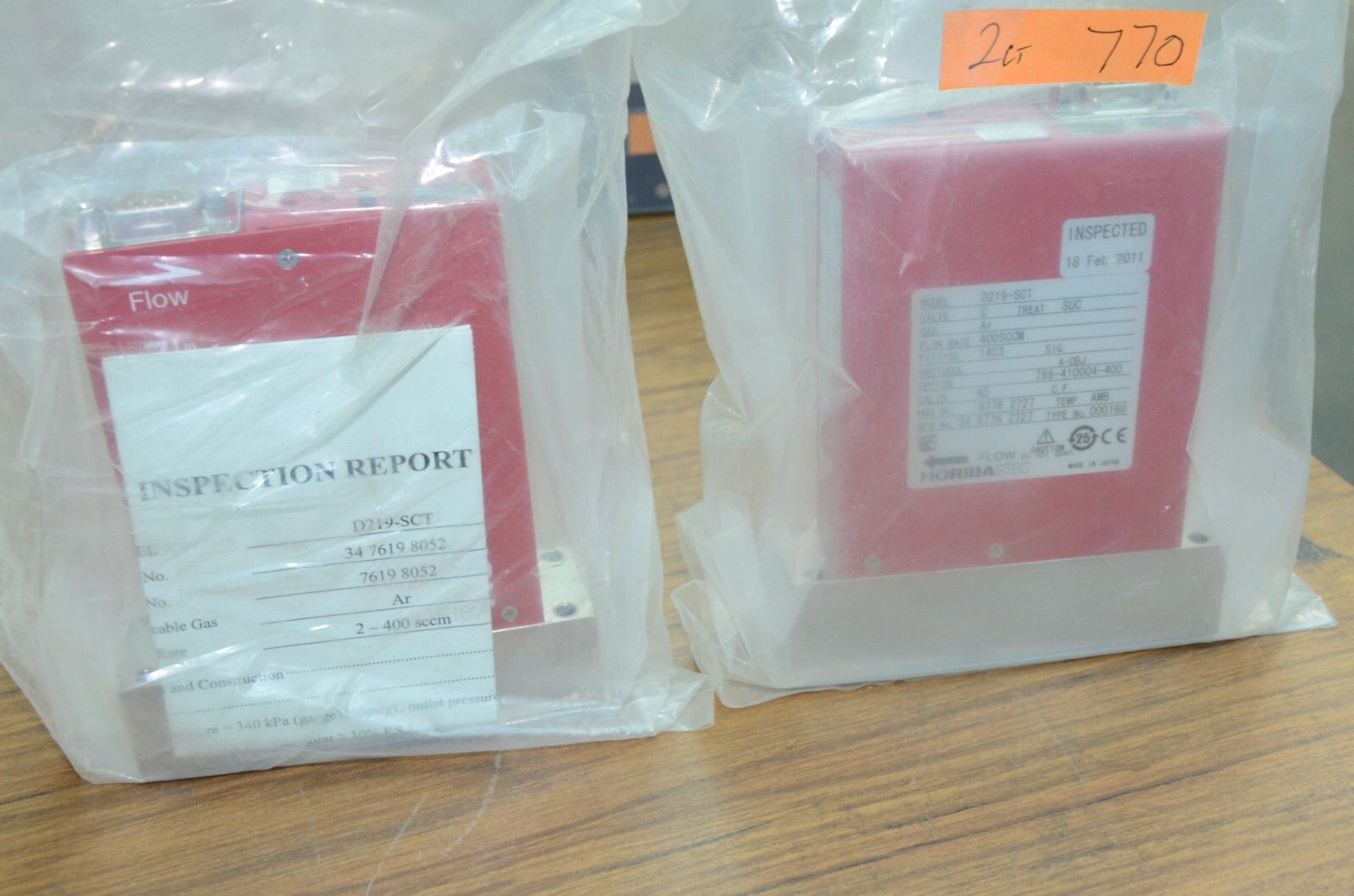 Horiba STEC D219-SCT Ar Gas Digital Mass Flow Controller 400sccm Criterion NEW