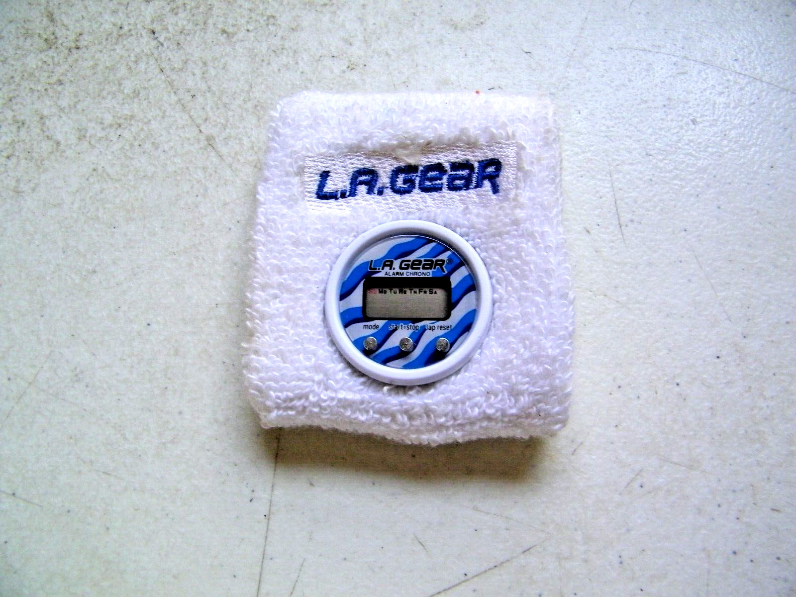 Vintage L.A. Gear 1980s Sweat Band Wrist Built In Stop Watch