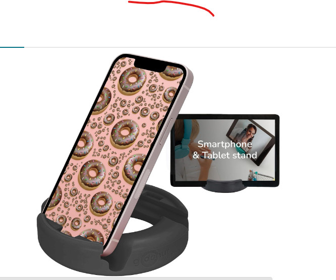 NEW GoDonut Original Black Smartphone and Tablet Stand