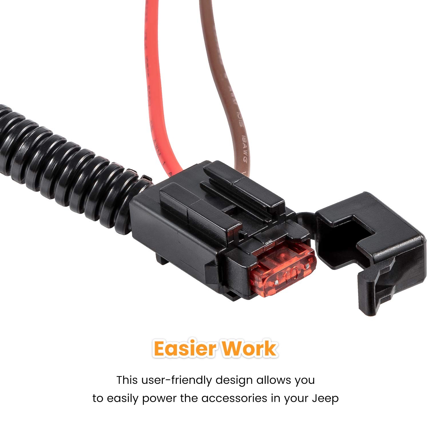 12 Volt Power Adapter for 2018-2020 2021 2022 2023 2024 2025 Jeep Wrangler JL...