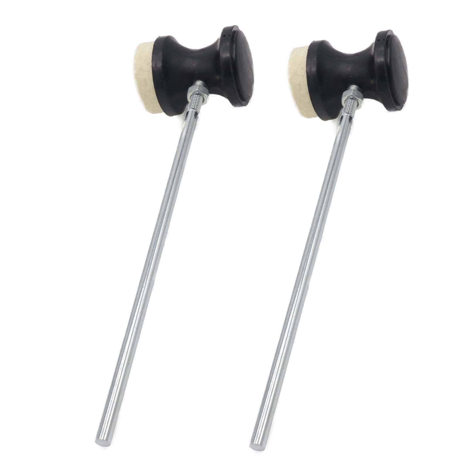 Cheerock 2pcs Double-Sided Bass Drum Pedal Beater, Double Kick Black