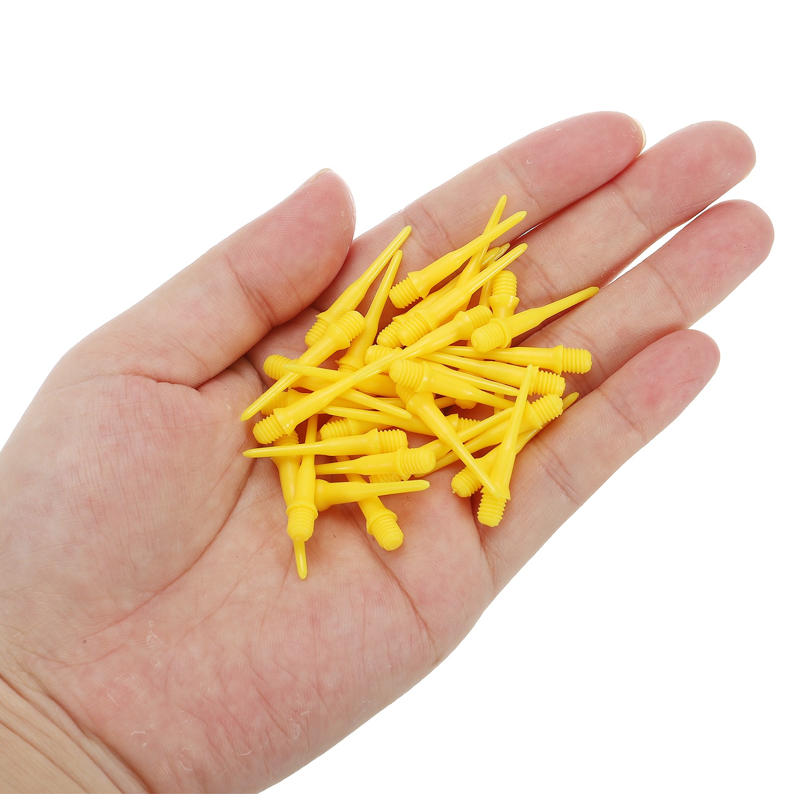 Plastic Dart Tips, 50 Pack 2BA Thread Soft Dart Tips Dart Accessories, Yellow