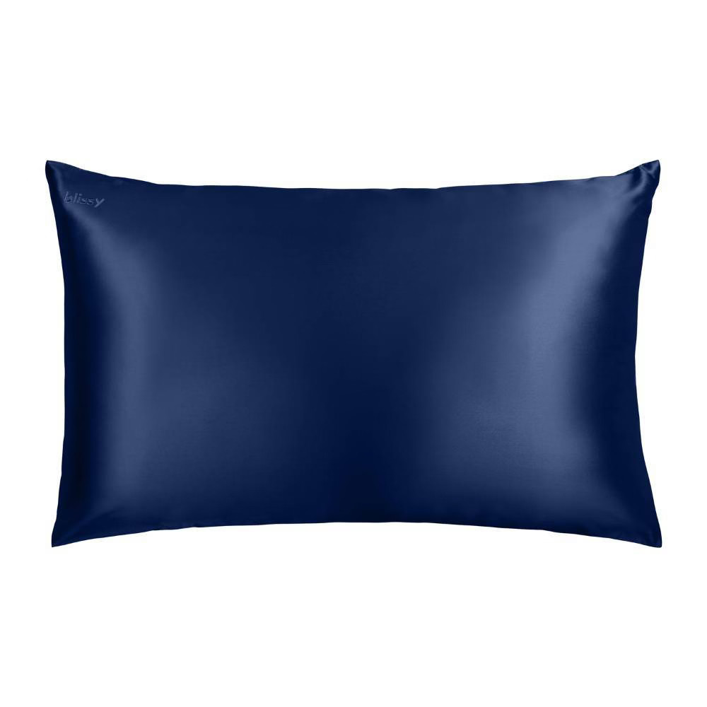 Blissy King 600 Thread Count Silk Pillowcase Navy Blue