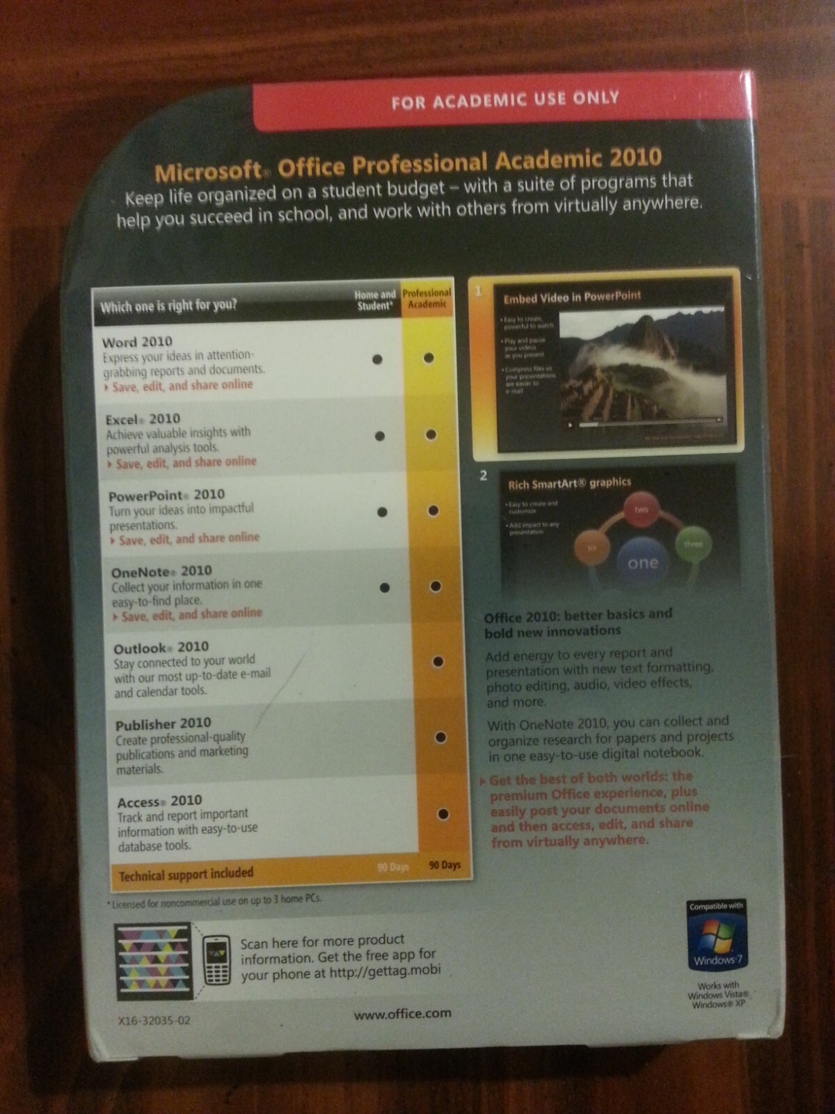 NEW SEALED Microsoft Office 2010 Professional ACADEMIC for 2 PCs Retail