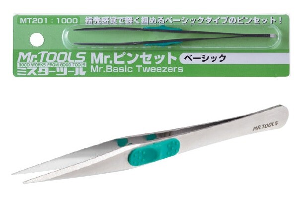 Mr.Hobby MT201 Mr.Basic Tweezers Needle Nose Straight Model Craft Tools