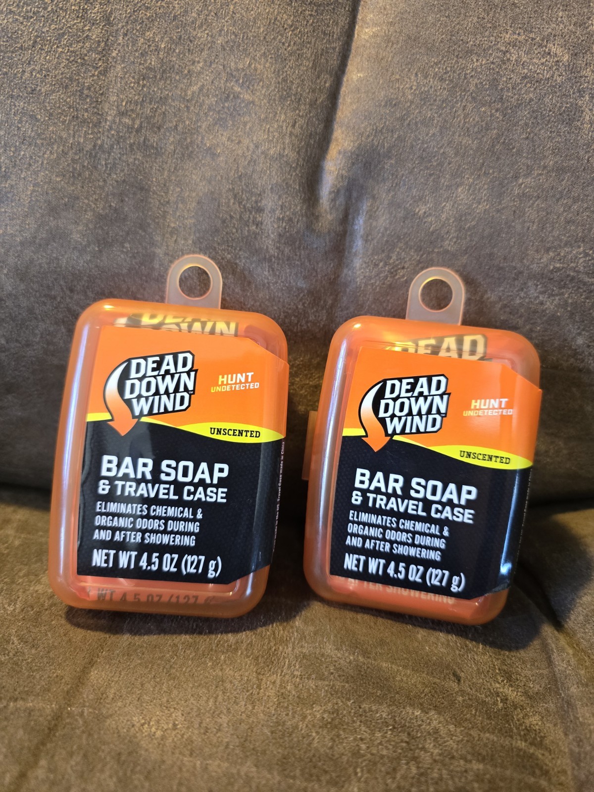 Dead Down Wind Unscented Bar Soap With Travel Case Scent Eliminating X 2