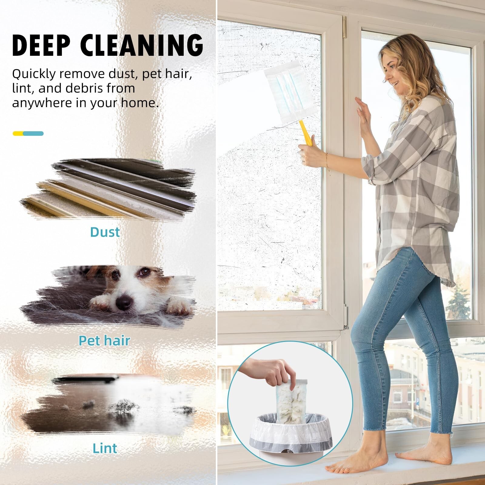 30 Count Duster Refills Compatible with Dusters 180° Handle Dusters, 180