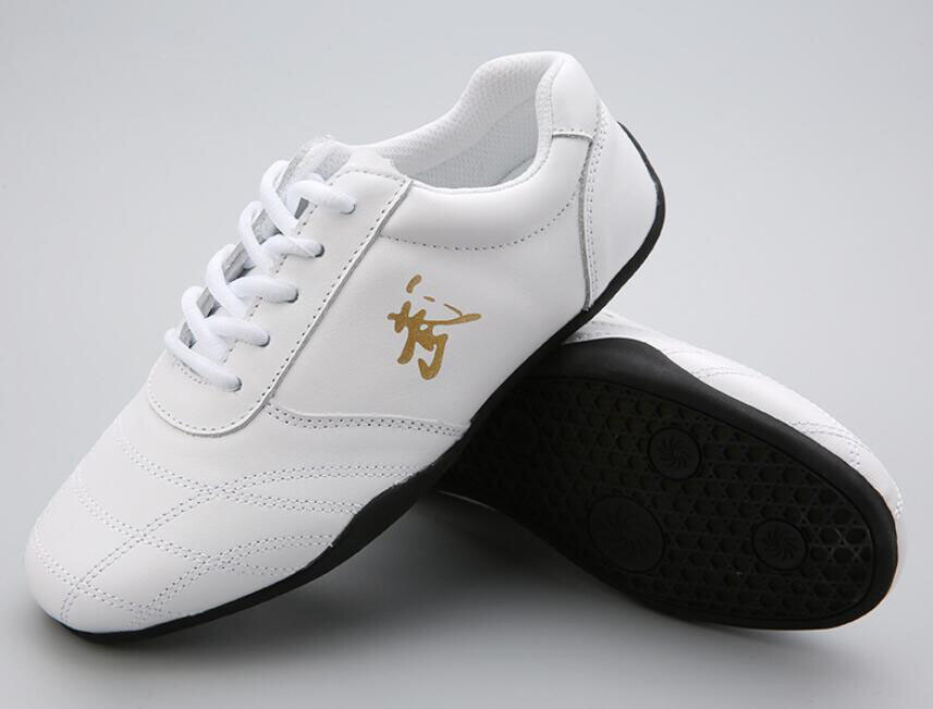 Leather Martial Arts Shoes Tai Chi Kung Fu Sneakers Unisex Sport Taolu Footwear