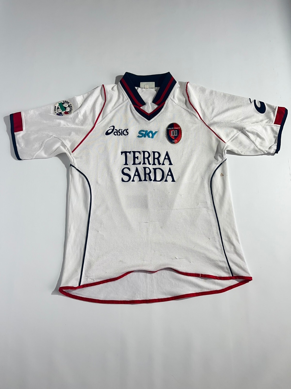 camiseta de fútbol CAGLIARI (ITALIA) away ASICS 2005 #2 JOE BIZERA (8/10)