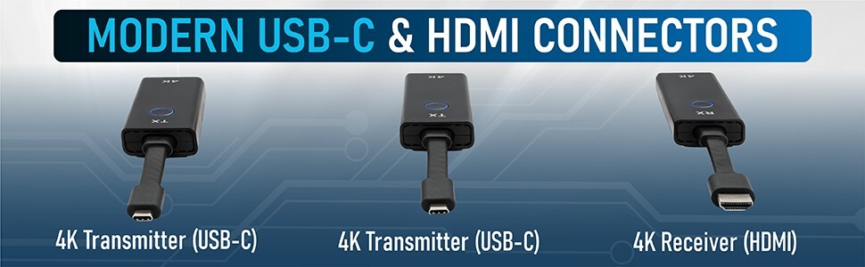 ClearClick Present+Share 4K USB-C Wireless Two Transmitters One 4K HDMI Receiver