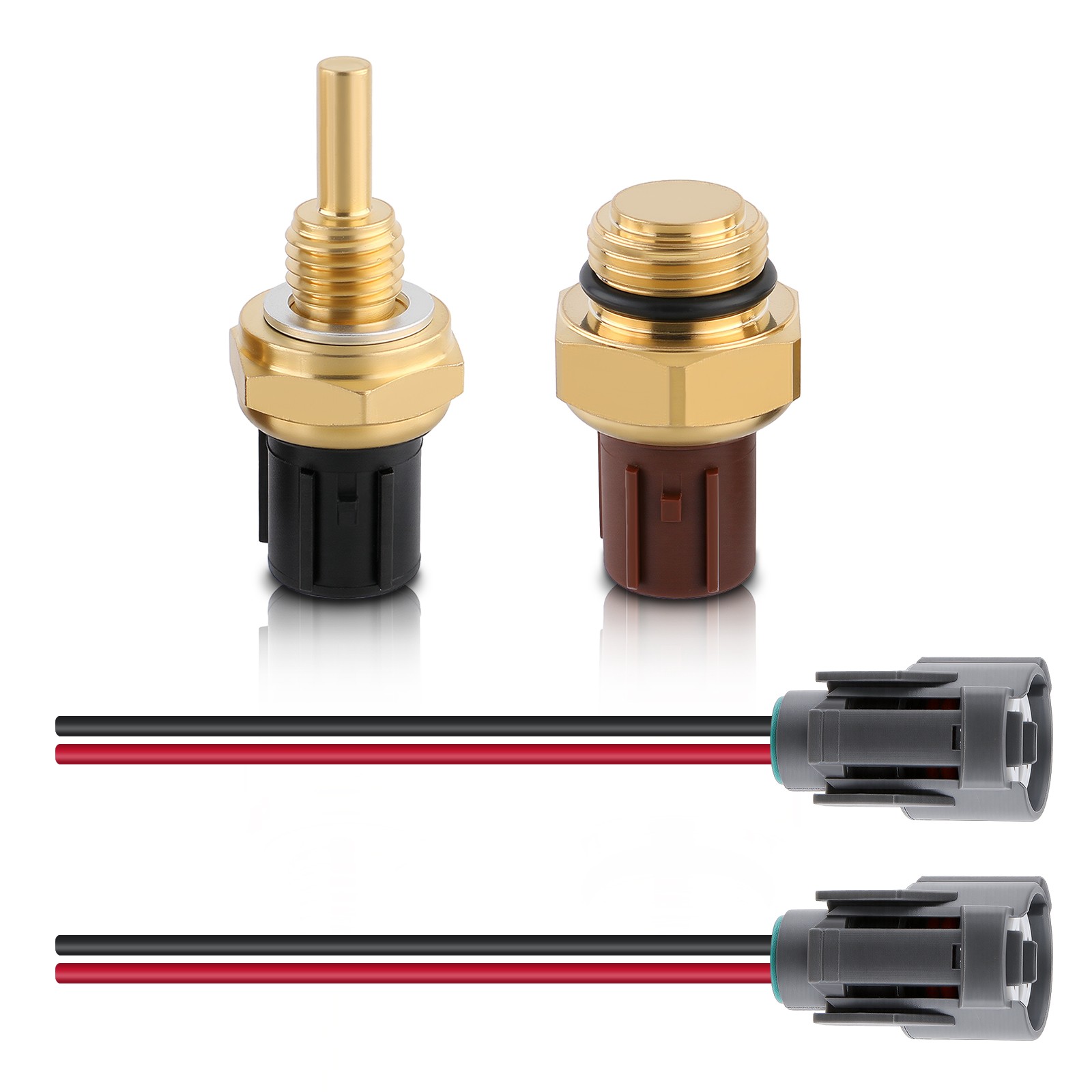 Radiator Coolant Fan Temperature Sensor Water Temp Switch For Honda Acura set