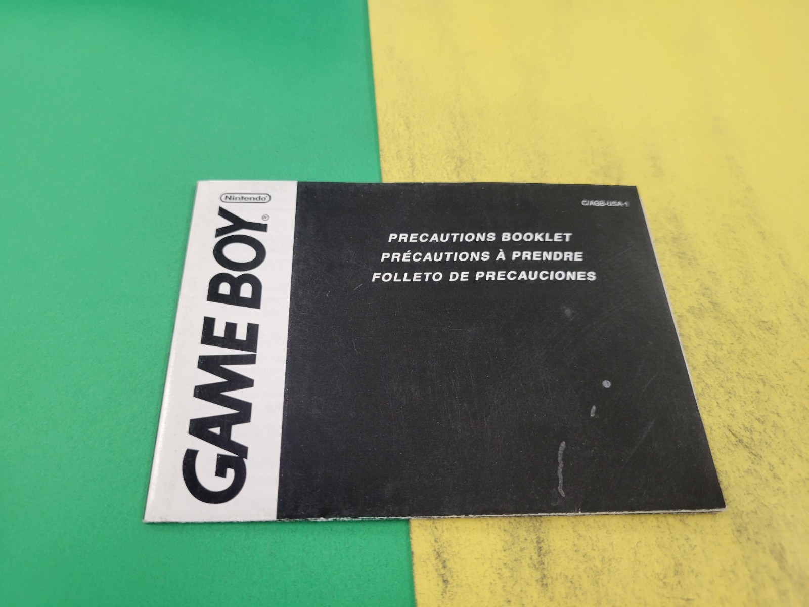 Game Boy Health And Safety Precautions MANUAL ONLY C/AGB-USA-1