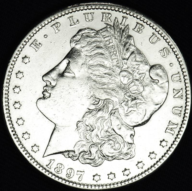 1897-s Morgan Silver Dollar.   Full Chest Feathers.  High Grade  (Inventory A)