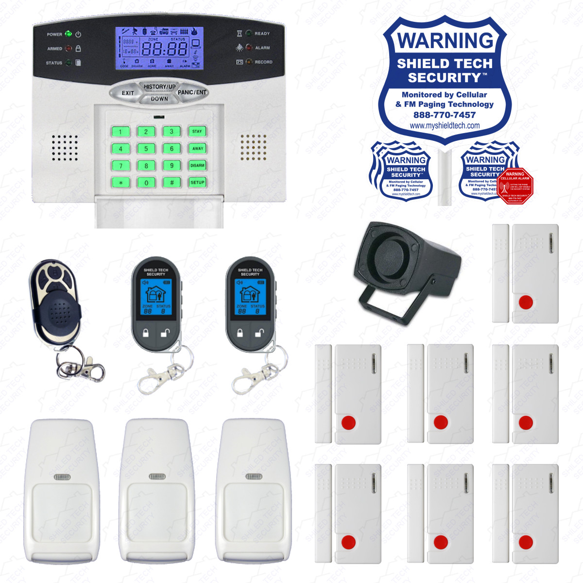 WIRELESS HOME SECURITY SYSTEM LCD BURGLAR HOUSE ALARM VOIP PHONE LINE DIALER FP