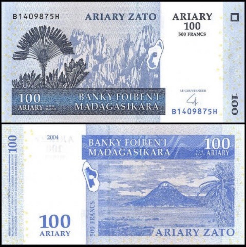 MADAGASCAR 100 Ariary, 2004, P-86, UNC World Currency