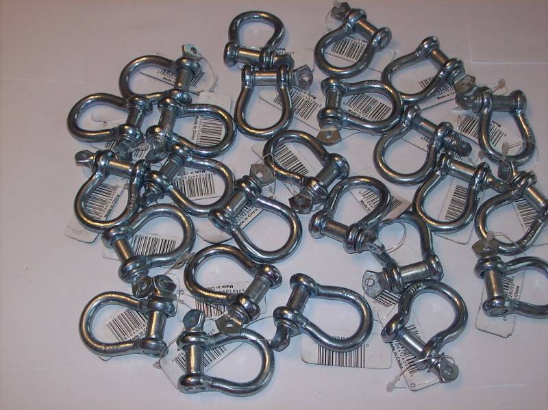 25 BOW SHACKLE CLEVIS SCREW PINS ANCHOR 5/16" CZCBS5