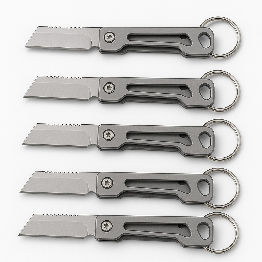 5pk Mini Knife Folding Parcel Mail Blade Utility Razor Cut Pocket Knife Keychain