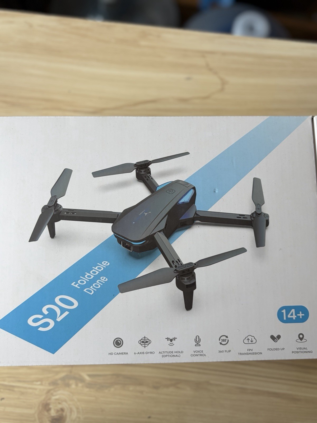 VERFLEW S20 Foldable FPV Drone HD Camera WiFi RC Quadcopter w/ Case