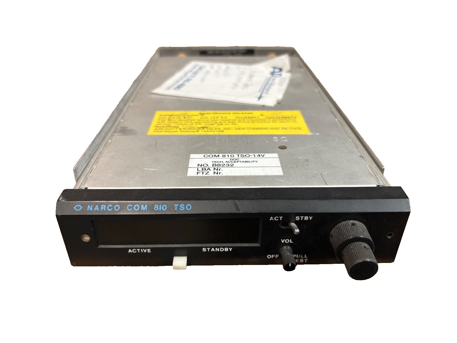 NARCO COM 810 TSO VHF COM RADIO AS REMOVED