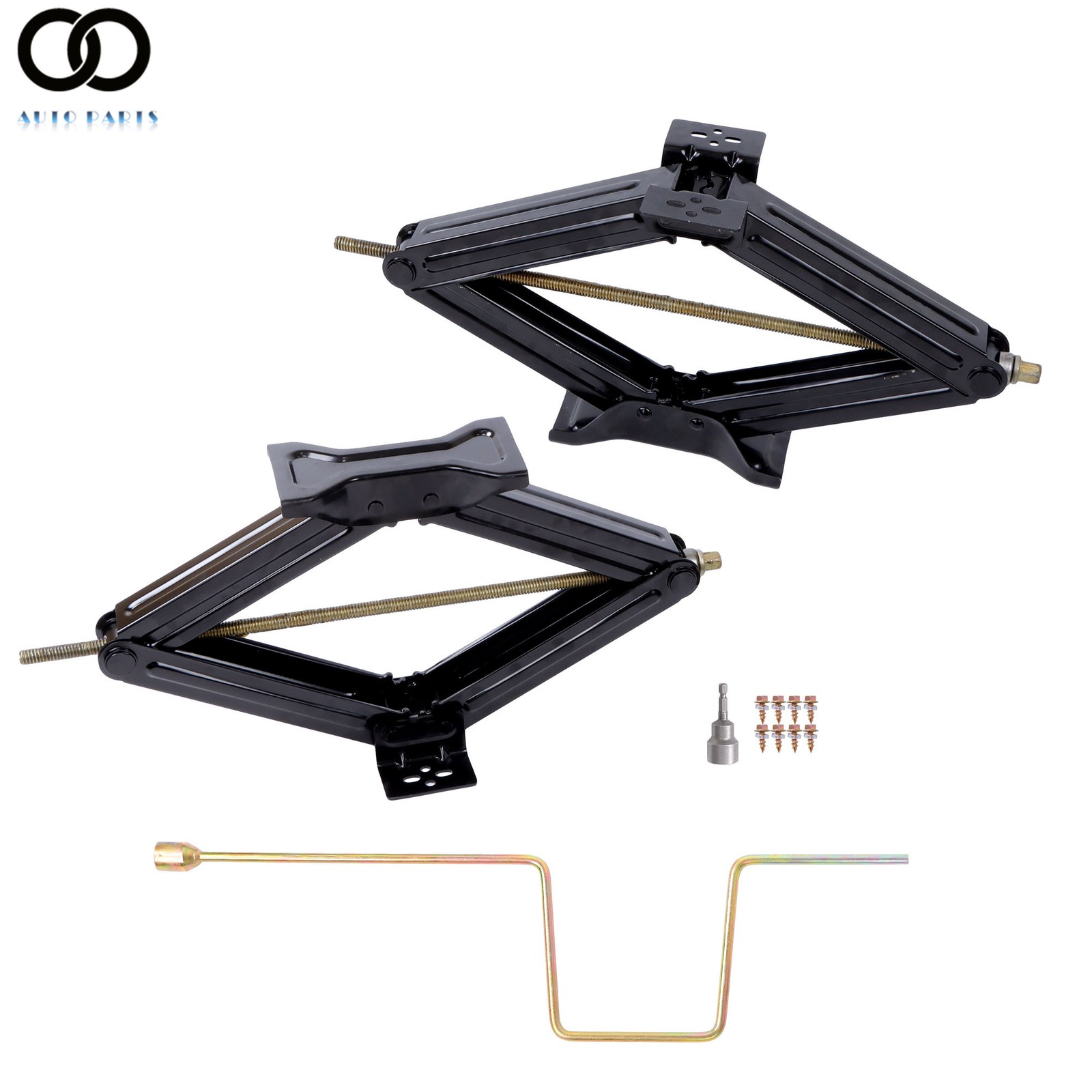 Set of 2 RV Camper Trailer Stabilizer Leveling Scissor Jack Kit 24" 6600lbs