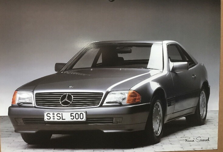Mercedes Benz SL 500 Coupe Staud of Germany. Rare Stunning! Car Poster!