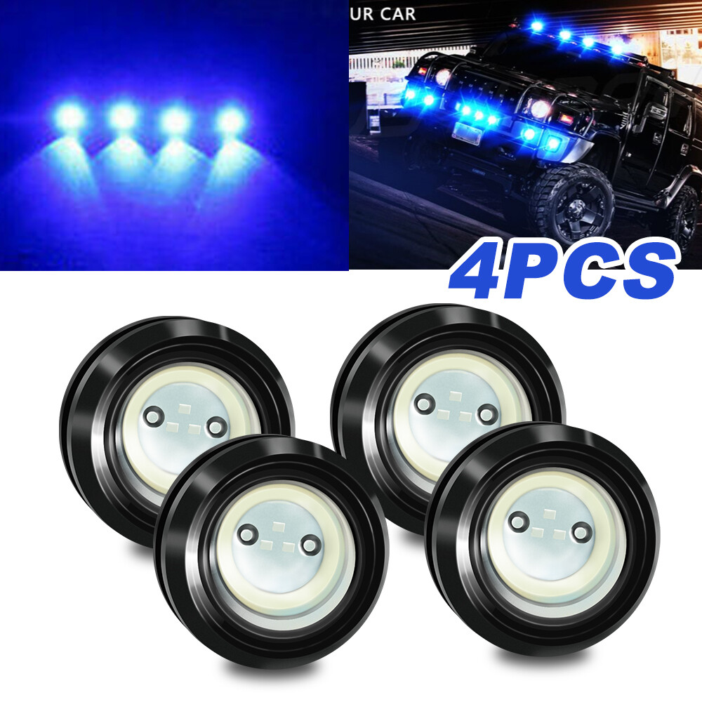 4x Raptor Style LED Grille Fog Lights For Toyota FJ Cruiser 4Runner Tacoma Blue