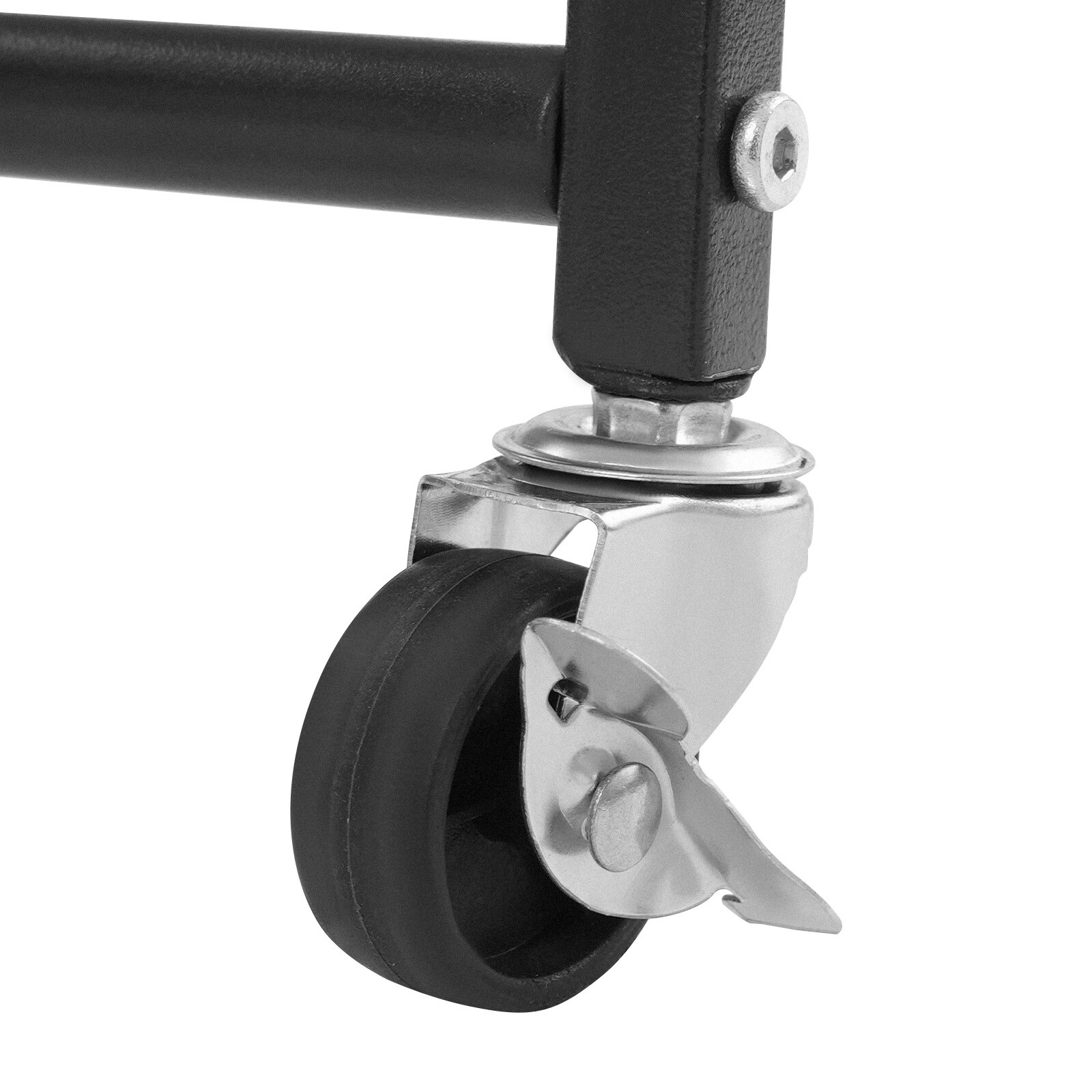 3-Tier Adjustable Metal Rolling Utility Cart, Multi-Functional Storage Cart
