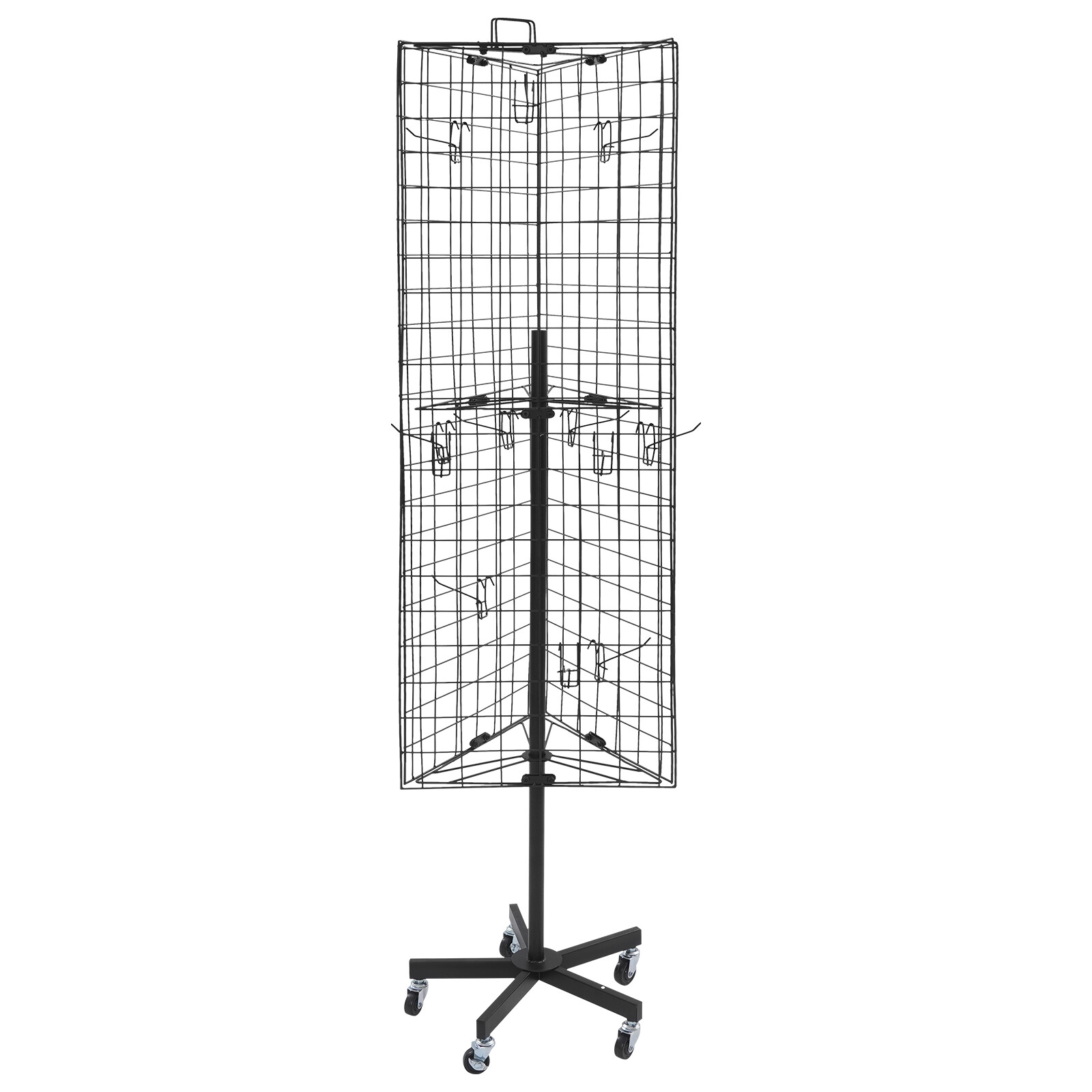 Triangular Grid Panel Display Stand, Floor Standing Gridwall Display Stand