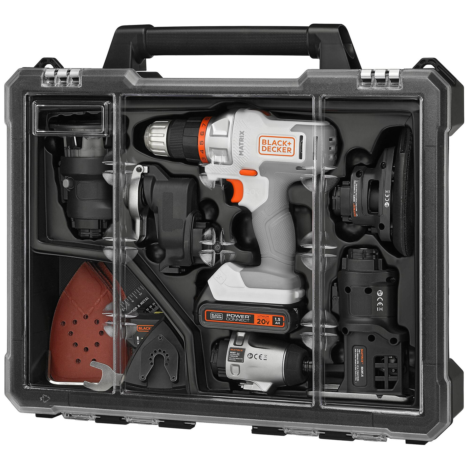 BLACK+DECKER Matrix(TM) 20V Max* 6-Tool Combo Kit With Case - BDCDMT1206KITC