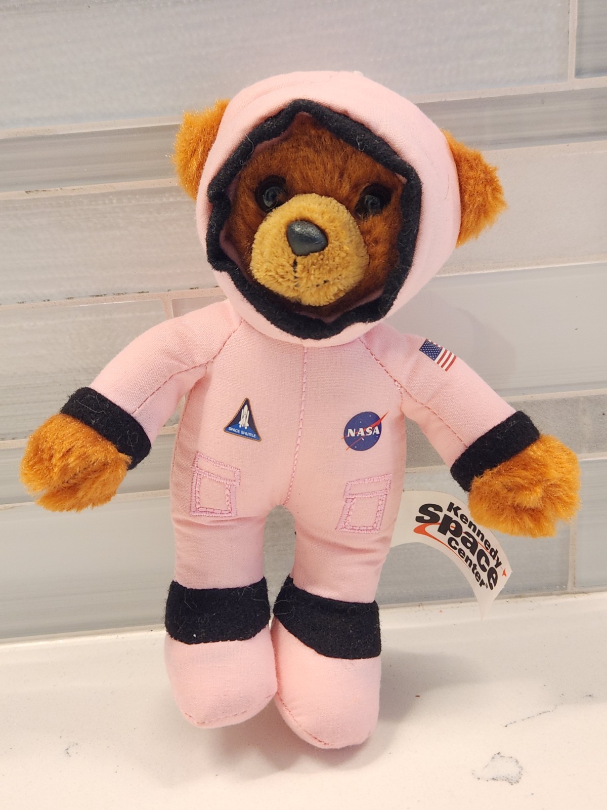 Kennedy Space Center Pink Space Suit NASA Astronaut 6" Teddy Bear Plush Aurora