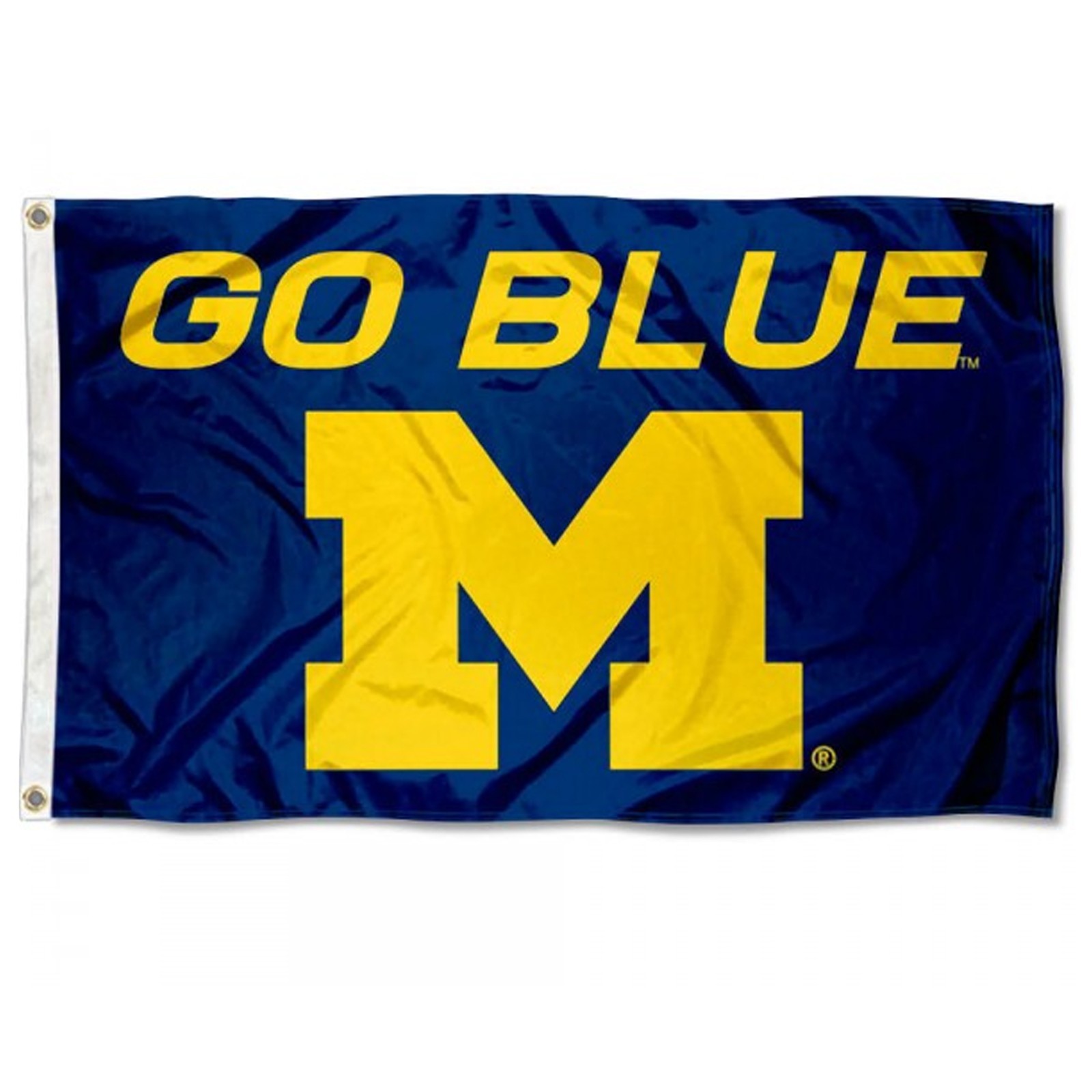 Michigan Wolverines Go Blue 3' X 5' Flag Banner, Large College Flag