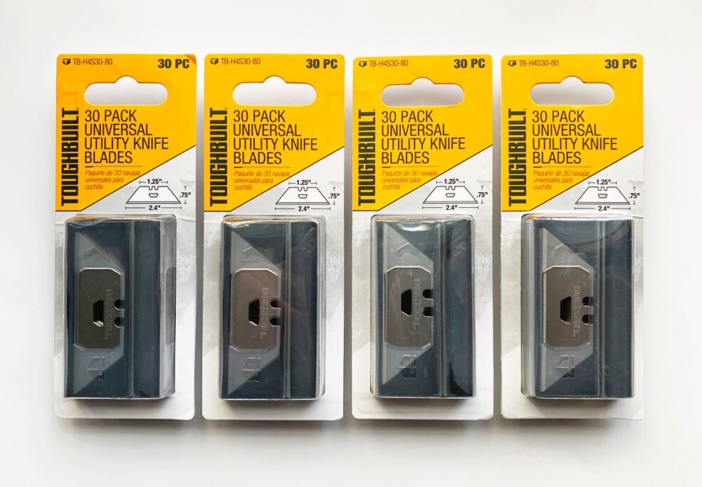 4 Packs ToughBuilt® Utility Knife Blades 30ct Blades x 4 = 120 Total BRAND NEW!!