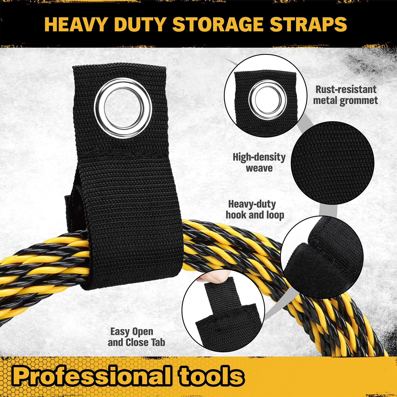 ELEAD 12-Piece Pegboard Hooks with Extension Straps, 12PCS, Black